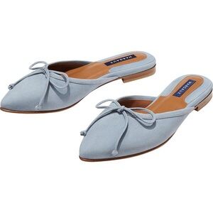Margaux French Blue Suede Mules EU 37